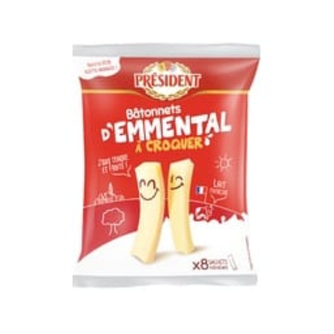 PRESIDENT EMMENTAL A CROQUER STICK 8X18G